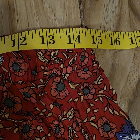 Red Tiered Boho Maxi Skirt for Casual Resort Wear - Picture 4 of 5